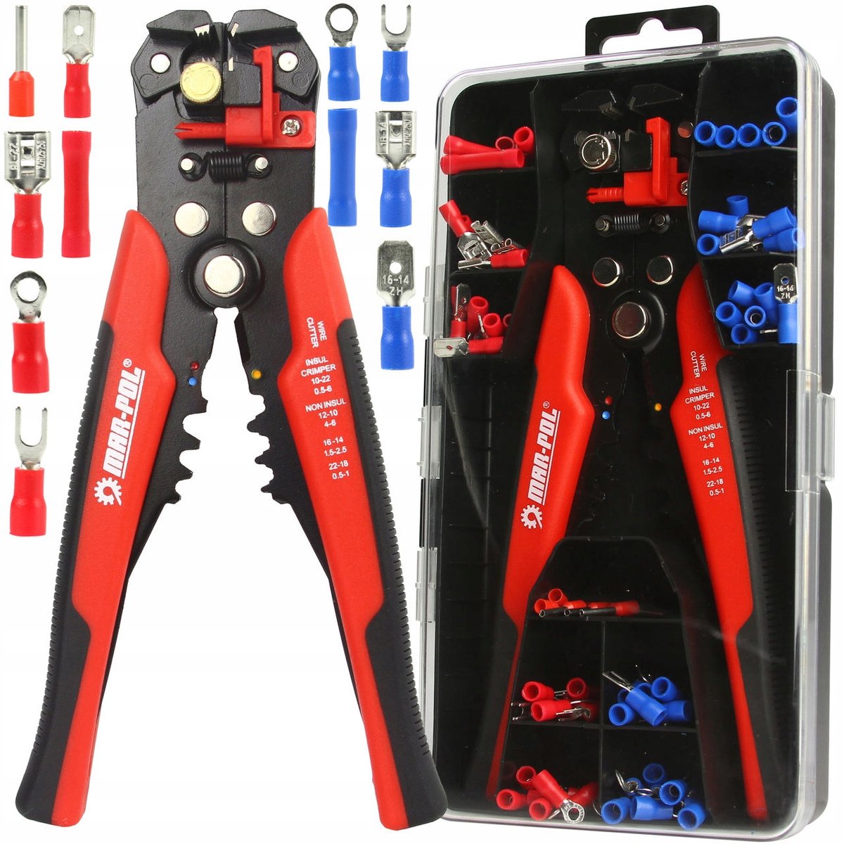 Multifunctionele kabelstripper en krimptang 205 mm