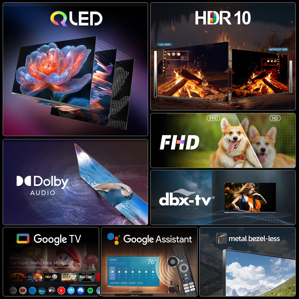 CHiQ L43QM10V Smart TV 43 Inch QLED Pro met Dolby Audio - afbeelding 3