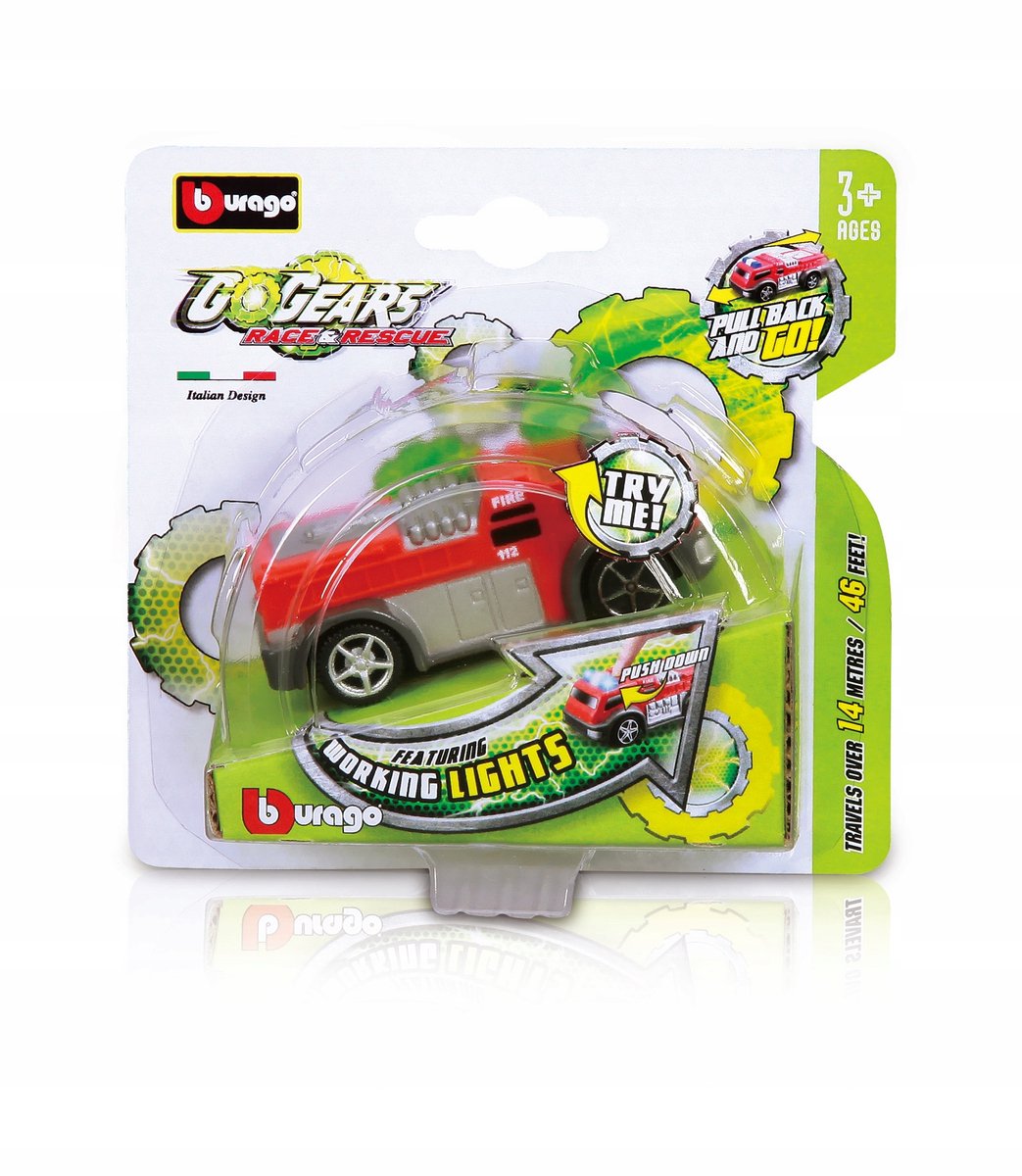 Bburago GoGears Pullback Auto 1:55 - 3 Modellen Beschikbaar