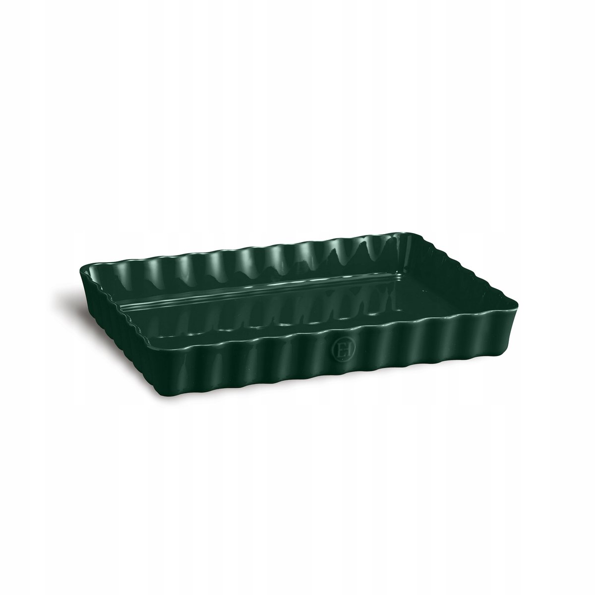 Emile Henry Diepe Keramieken Taartvorm 24x34cm Ceder/Groen