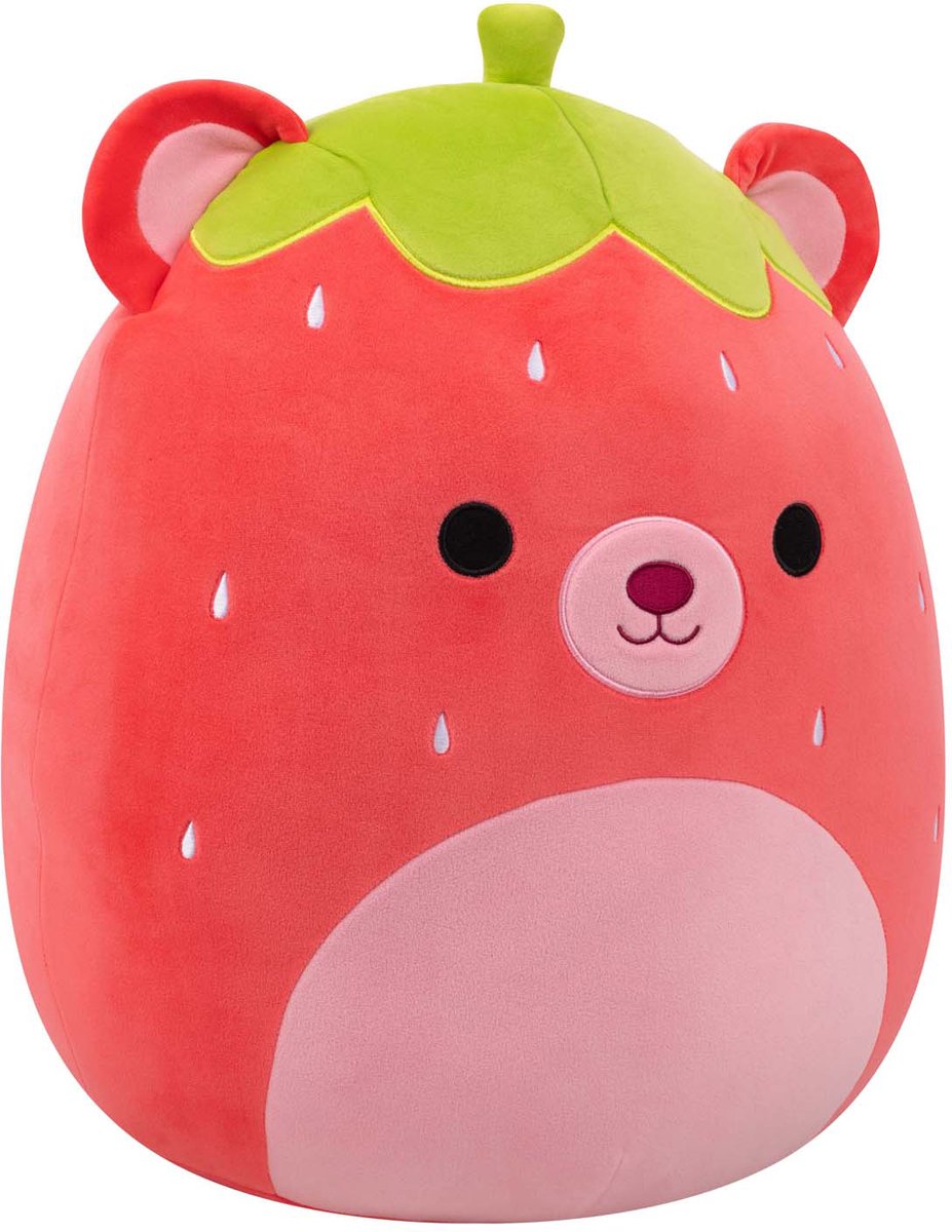 Squishmallows - Large Plush 40cm Romeo - Red Strawberry Bear — afbeelding 4