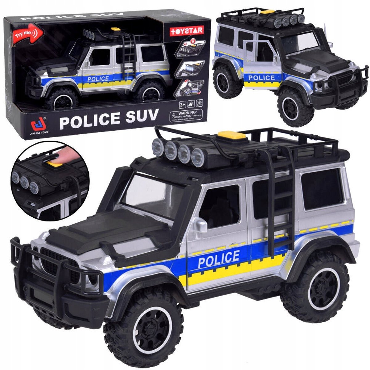 Terreinwagen Politie Speelgoedauto met Geluid & Licht - ZA5410
