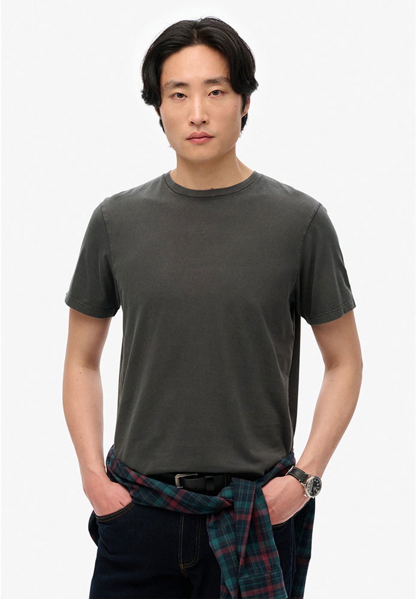 Superdry T-shirt Classic Essential Tee M1012140a 1oi Washed Jet Mannen Zwart