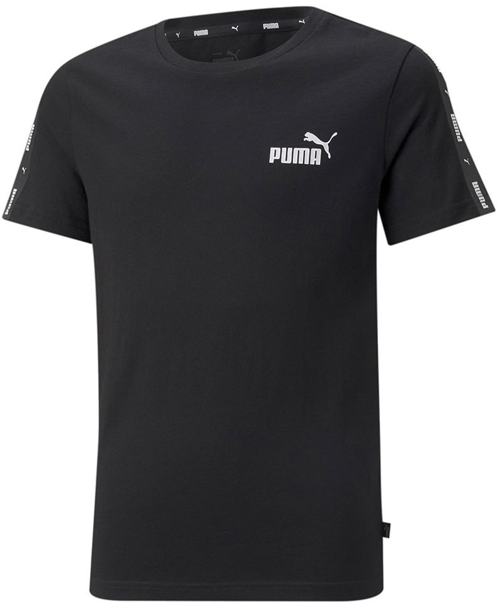 Puma Ess+ Tape T-shirt Met Korte Mouwen 3-4 Years Jongens Meisjes Zwart