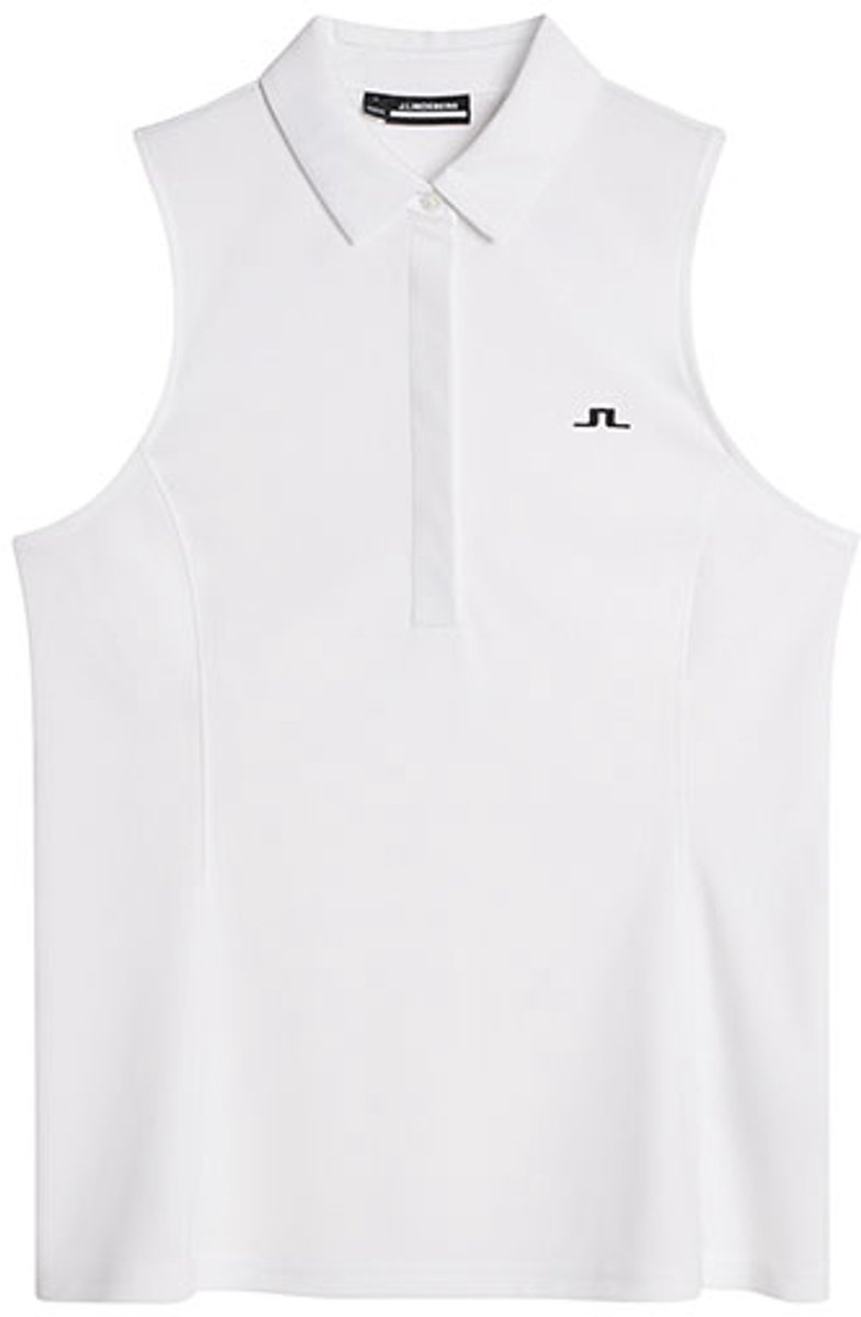 J.lindeberg Dena Mouwloze Poloshirt Voor Dames Wit L Vrouw