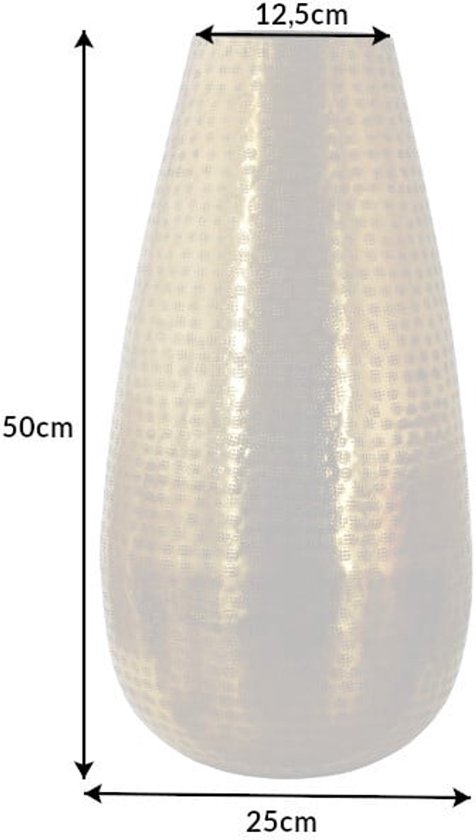 Vase élégant ORIENT 50 cm doré en Design Grid Hammerschlag - 41549