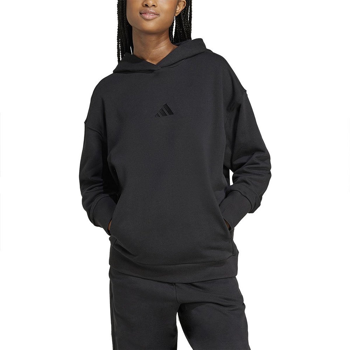 Adidas All Szn French Terry Loose Hoodie XS Vrouw Zwart