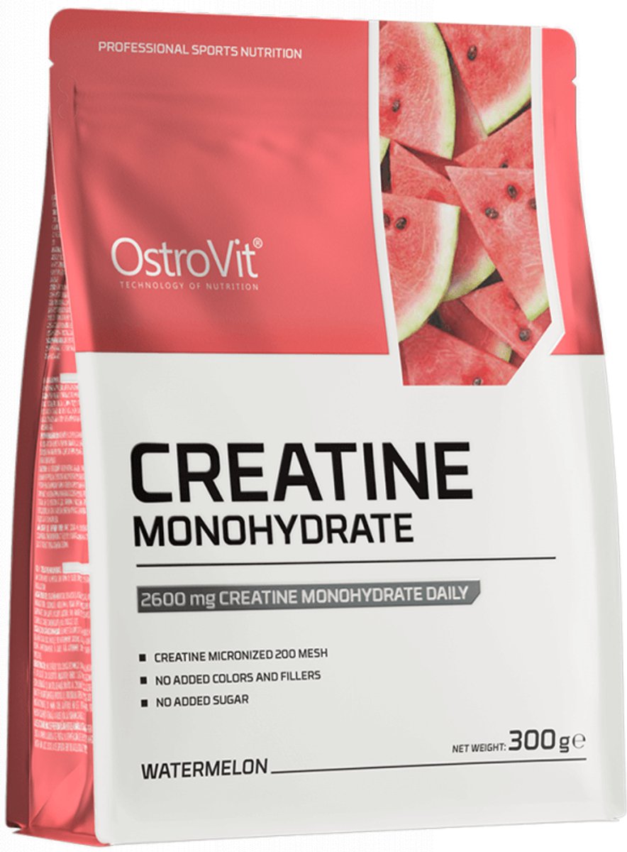 OstroVit Creatine Monohydrate - flavoured (300g) Watermelon - Creatine - Creatine Monohydraat