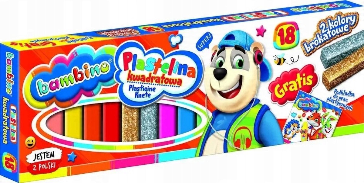 Bambino Plastiline 18 kleuren - Flexibel en lichtecht speelgoed