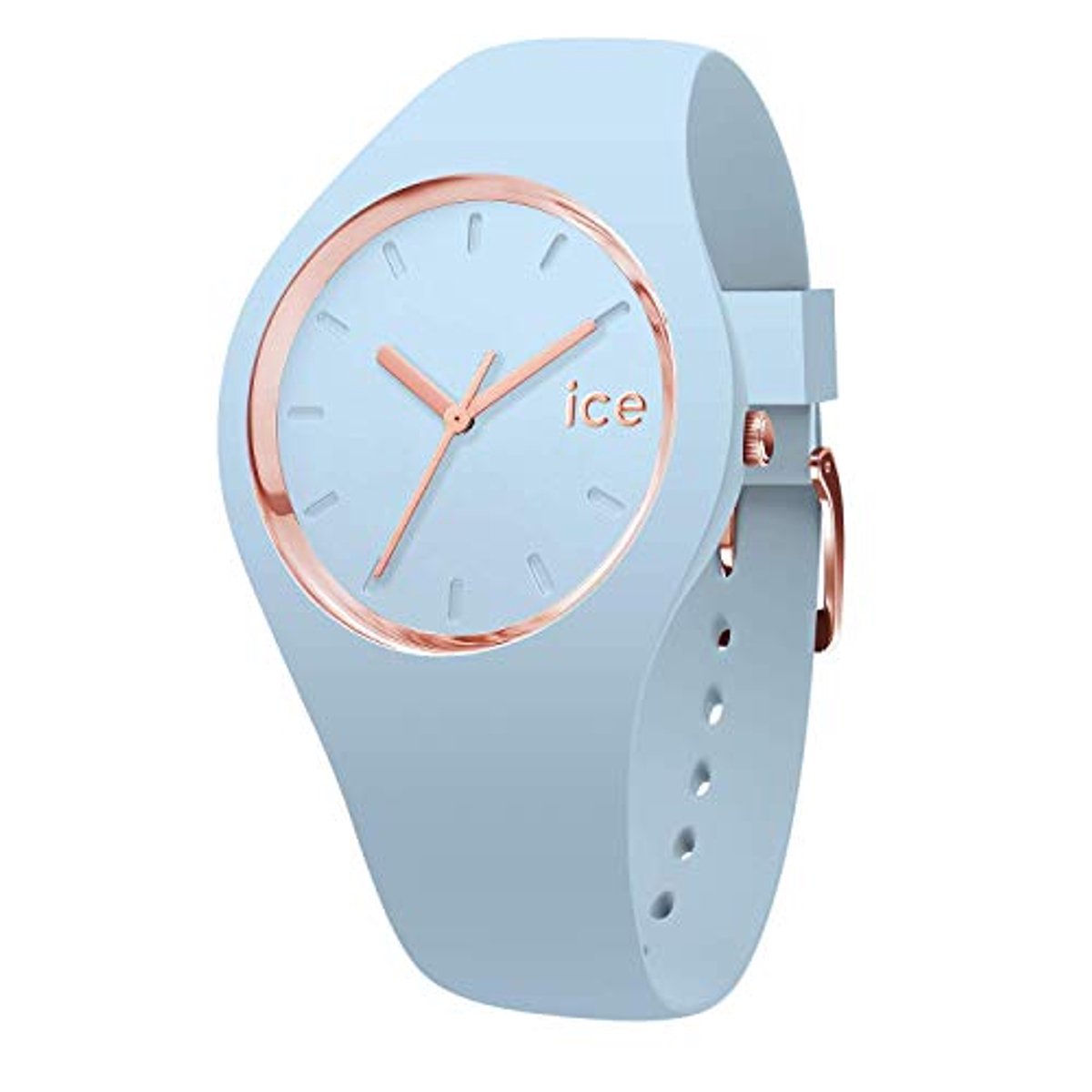 Pastel Blauwe Dameshorloge met Silicone Band