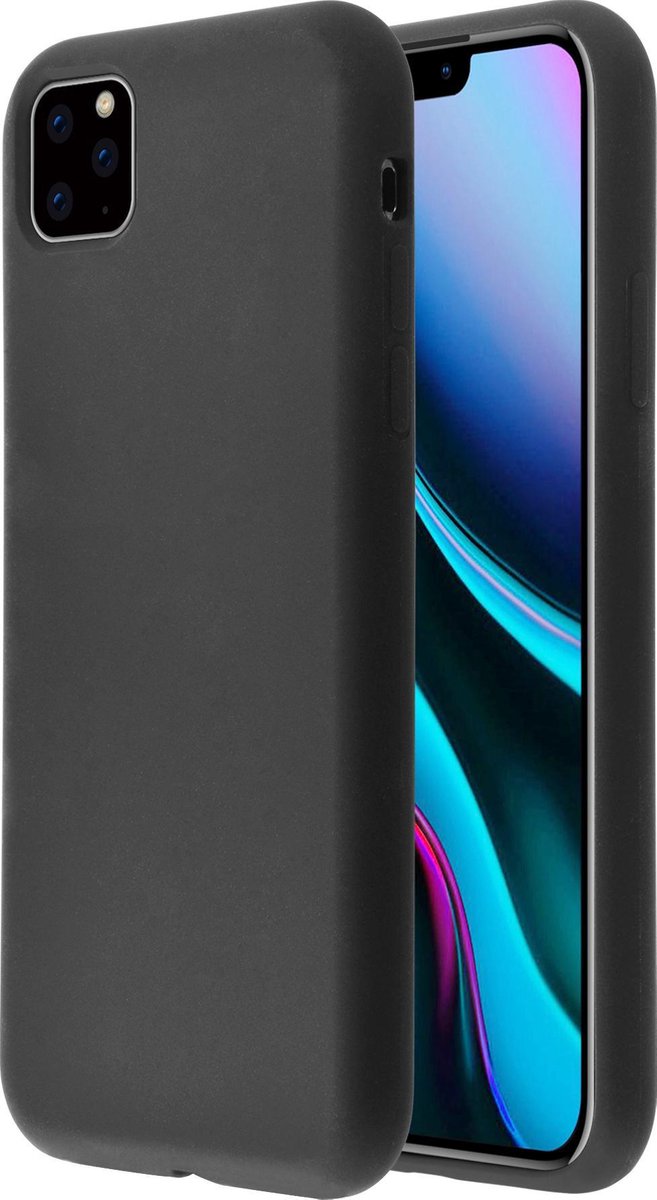 Azuri Apple iPhone 11 hoesje - Siliconen backcover - Zwart