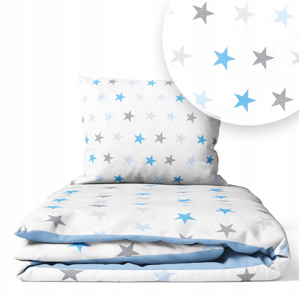 Kinderbeddengoed 135x100cm 2-delig - Blauwe Sterren
