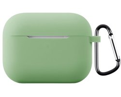 Telestore - hoesje geschikt voor AirPods Pro 3 soft case cover - groen - TPU hoesje Beschermhoes - AirPods Pro 3 Cover - AirPods Pro 3 hoesje - Geschikt voor Apple AirPods Pro 3 - gel hoesje met sleutelhanger