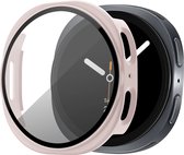 Bandz PC hard case hoesje met screenprotector - geschikt voor Samsung Galaxy Watch 8 - 40mm - beschermhoes van hard plastic - full cover (roze)