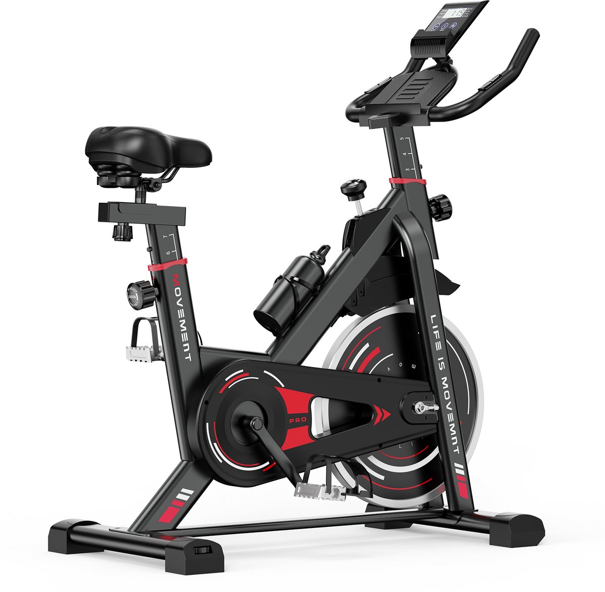 Hometrainers Fitnessfiets met 10 kg Vliegwiel en LCD-scherm - afbeelding 2