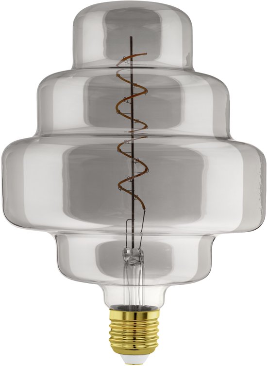 Led Rookglas Bol EGLO LED Lamp - E27 - Ø 20 cm - Rookglas - 2000K - Dimbaar | bol