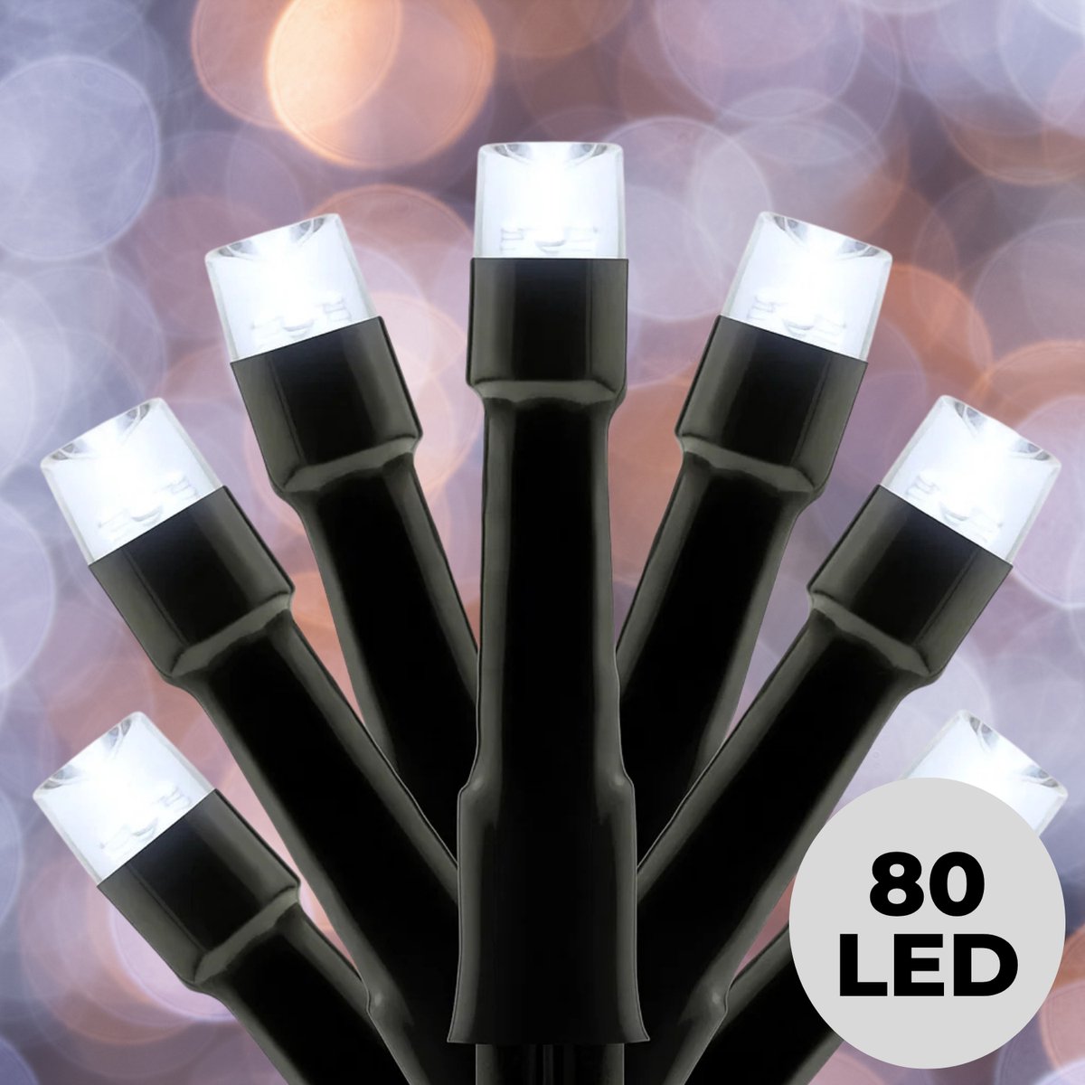 Lomera Kerstboomverlichting - Kerstverlichting - Kerstlampjes Buiten - LED Lichtsnoer - 80 LED Lampjes - Wit Licht - Lichtfuncties - Met Timer - Geheugen - Ip44 - 6 Meter Lengte - Binnen en Buiten - Ijswit Licht - Lichtslinger