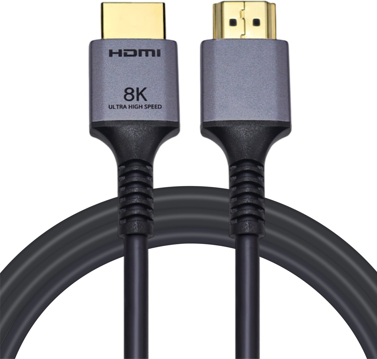 JUALL HDMI Kabel 2.1 - Ultra High Speed 48Gbps - 4K TV 120Hz & 8K 60Hz - eARC, HDR, Dolby Atmos - Geschikt voor PS5, Xbox Series X|S - 1,5 Meter - Space Grey