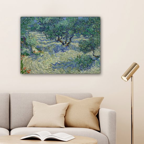 Peintures sur toile - Le jardin d'oliviers - Peinture de Vincent van Gogh - 80x60 cm - Décoration murale