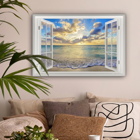Peintures sur toile See Through - Water - Mer - 90x60 cm - Décoration murale