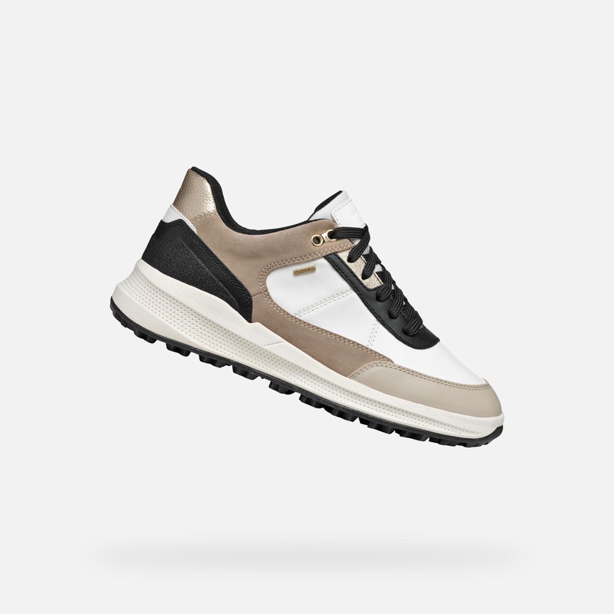 GEOX PG1X ABX DAMES Sneakers - WIT/LICHTBEIGE - Maat 40