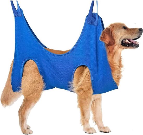 Kkiimatt 2026 Nieuwe Editie Hond Grooming Sling met Nagelknippers/Vijl, Huisdier Hangmat Harnas en Brede Riem Genaaid