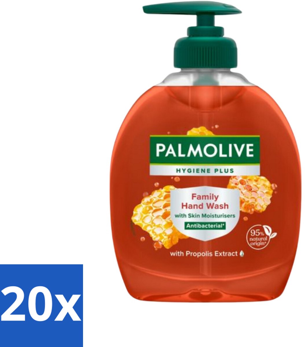 20 x Palmolive - Hygiëne Plus Family - Handzeep Met Pomp - Voor het Hele Gezin - 300 ml - Handzeep Met Pomp - Hygiëne Plus Family - Handwas - Gezin - Kind