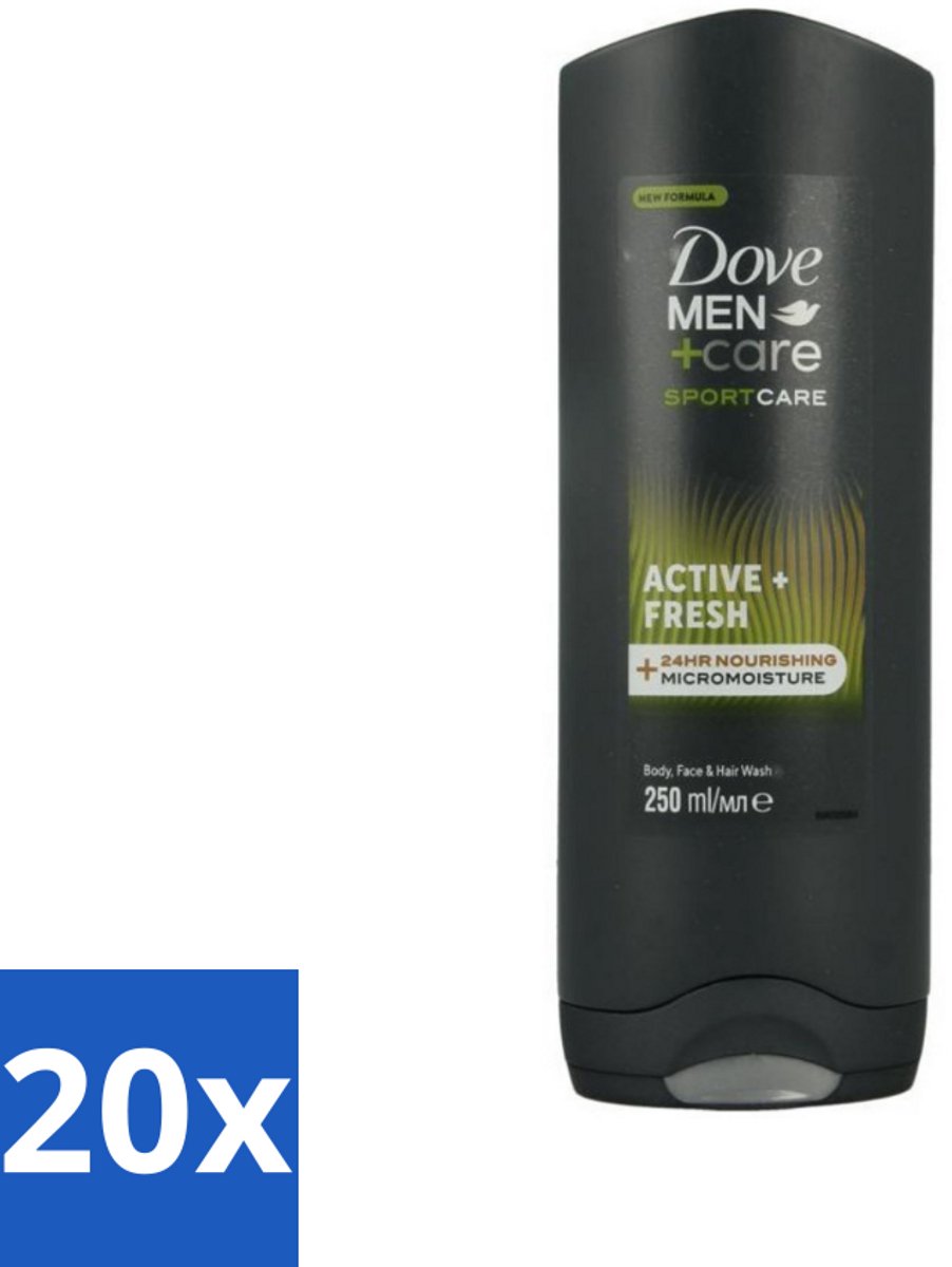 Dove Men+Care Douchegel - Sport Active Fresh - 250 ml - Bulkverpakking - 20 stuks