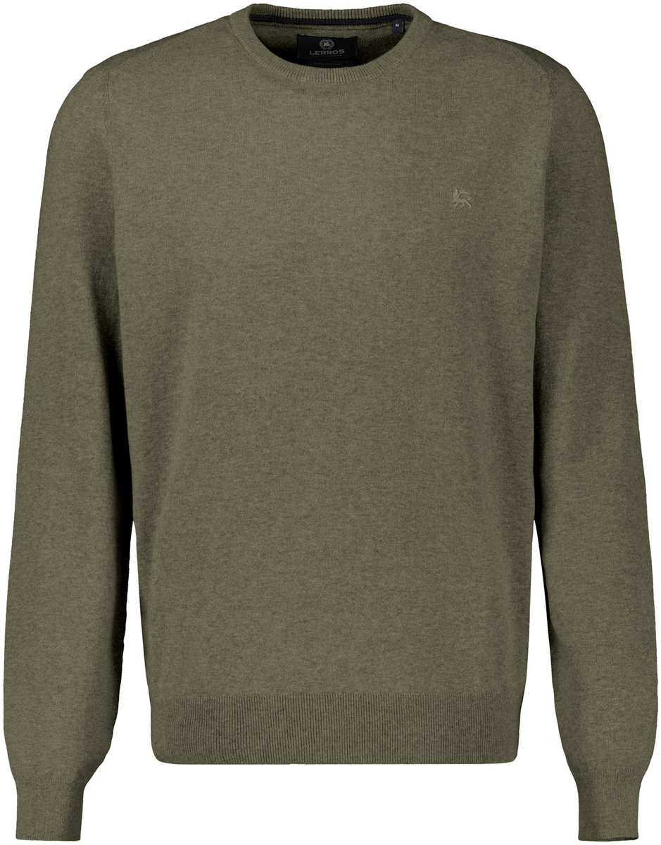 LERROS - Heren pull - Maat XXL - Mannen - Khaki - katoen
