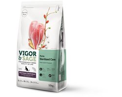 Vigor & Sage Kattenvoer Droog Adult Sterilized Care Poria - 10 kg