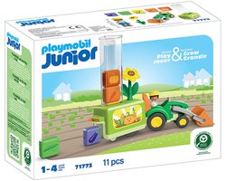 foto van PLAYMOBIL JUNIOR: Tractor met leuke plantenbak - 71773