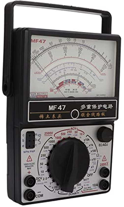 MF47 Analog Multimeter Internal Magnetic Pointer Type Multimeter High ...