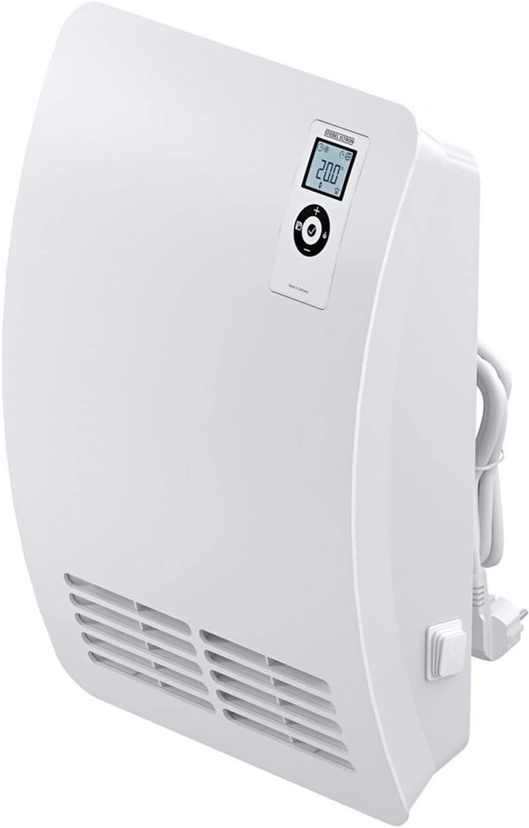 Snelverwarmer 2 kW voor Badkamer - Wandmontage, LC-display, Weektimer, Energiebesparend