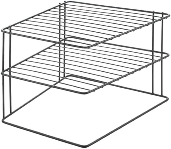 Furinno Fulda 2-laags ruimtebesparende opbergplank, boekenkast, 25 cm breed, zwart hout Furinno Fulda 2-laags ruimtebesparende opbergplank, boekenkast, 25 cm breed, zwart hout