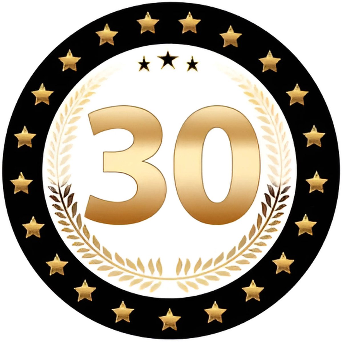 Bierviltjes 30 - 75x stuks - zwart/goud - luxe - verjaardag/jubilea - feestartikelen