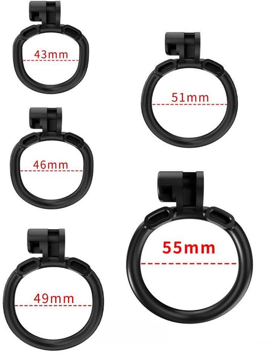 Rimba P-Cage - P-Cage PC06 - Appareil de chasteté - Cage à pénis - Taille M - Zwart