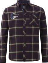 Jan Vanderstorm herren Overhemd - 49/50 - donkerlila - Plus Size