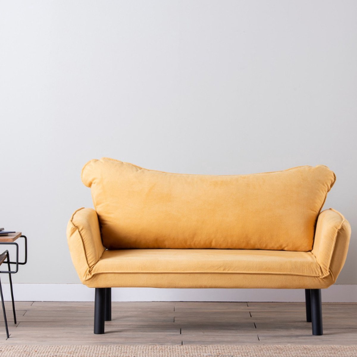 Skye Decor , 2-zits slaapbank, Chatto - Mustard, Stof, Mosterdgeel, 150 x 70 x 75 cm