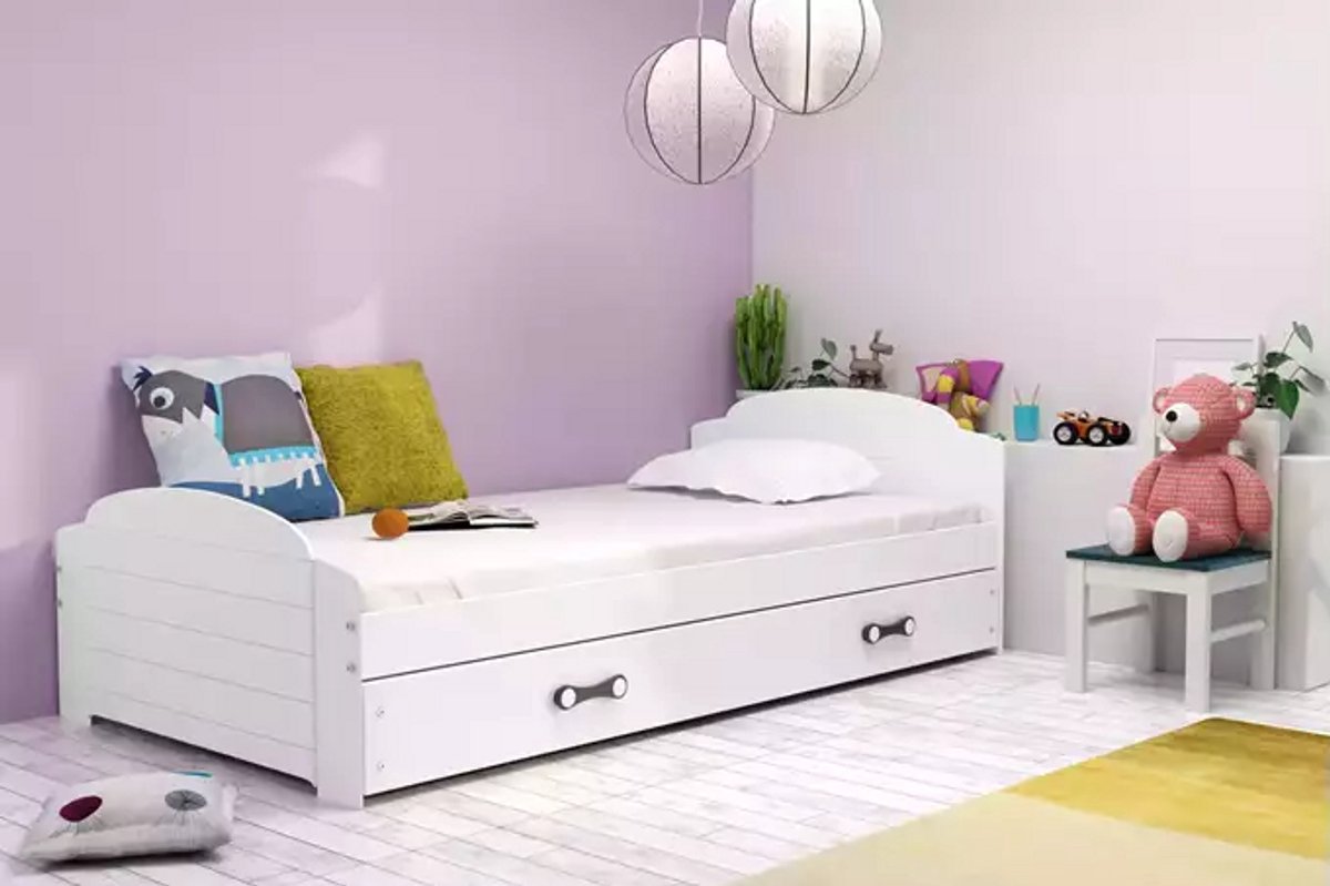 BMS LILI - Eenpersoonsbed - 90x200 - Jeugd - Wit