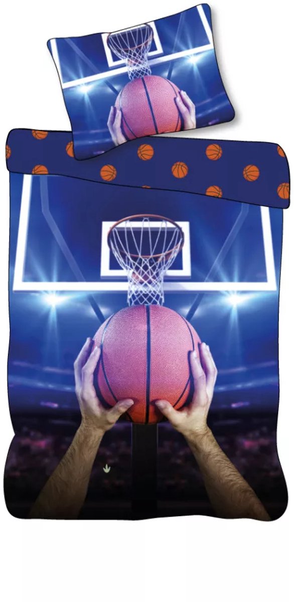 Basketbal Dekbedovertrek Eenpersoons - 140 x 200 cm