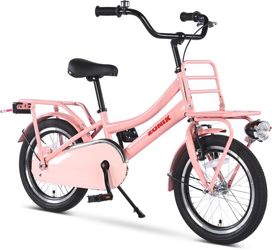 Zonix Meisjesfiets 16 Inch Pastel Roze Kinderfiets Transport Voor Meisjes Van 4 Tm 6 Jaar Geschikt Voor Kledingmaat 100-115 van Zonix — afbeelding 5