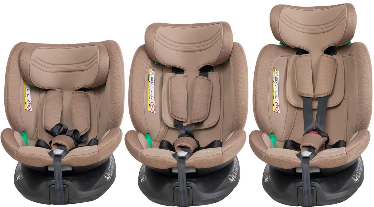 Prénatal autostoel Senna - 360° Rotatie - i-Size Veiligheid - Isofix & Support Leg - Geen losse base nodig - Taupe bruin - 0-36 kg – foto 2