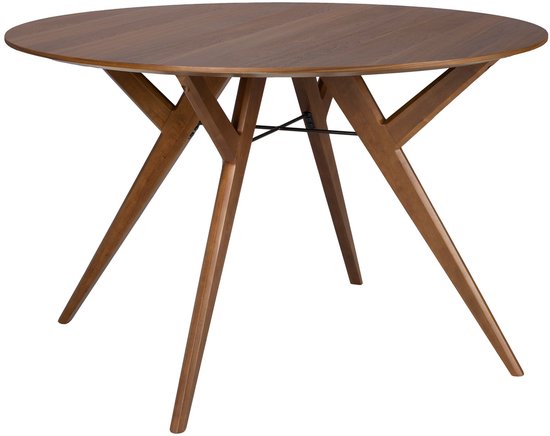 Table à manger Zuiver IJver 120 cm ronde en bois de noyer - Marron