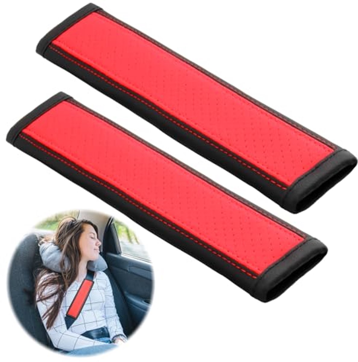 Image of 2 stuks veiligheidsgordelbeschermkussens voor auto - Comfort en Bescherming