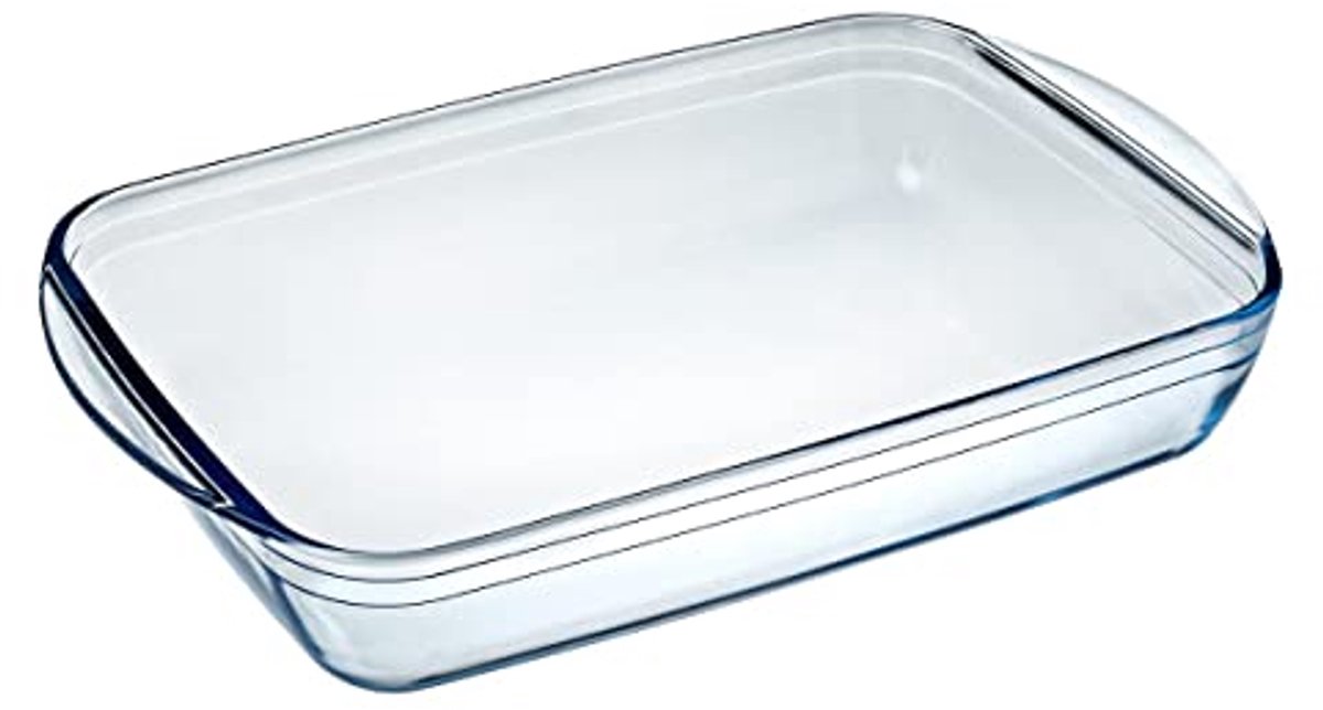 Vierkant Glas Bord 40 x 27 cm - 4,6 L - Klassiek en Transparant