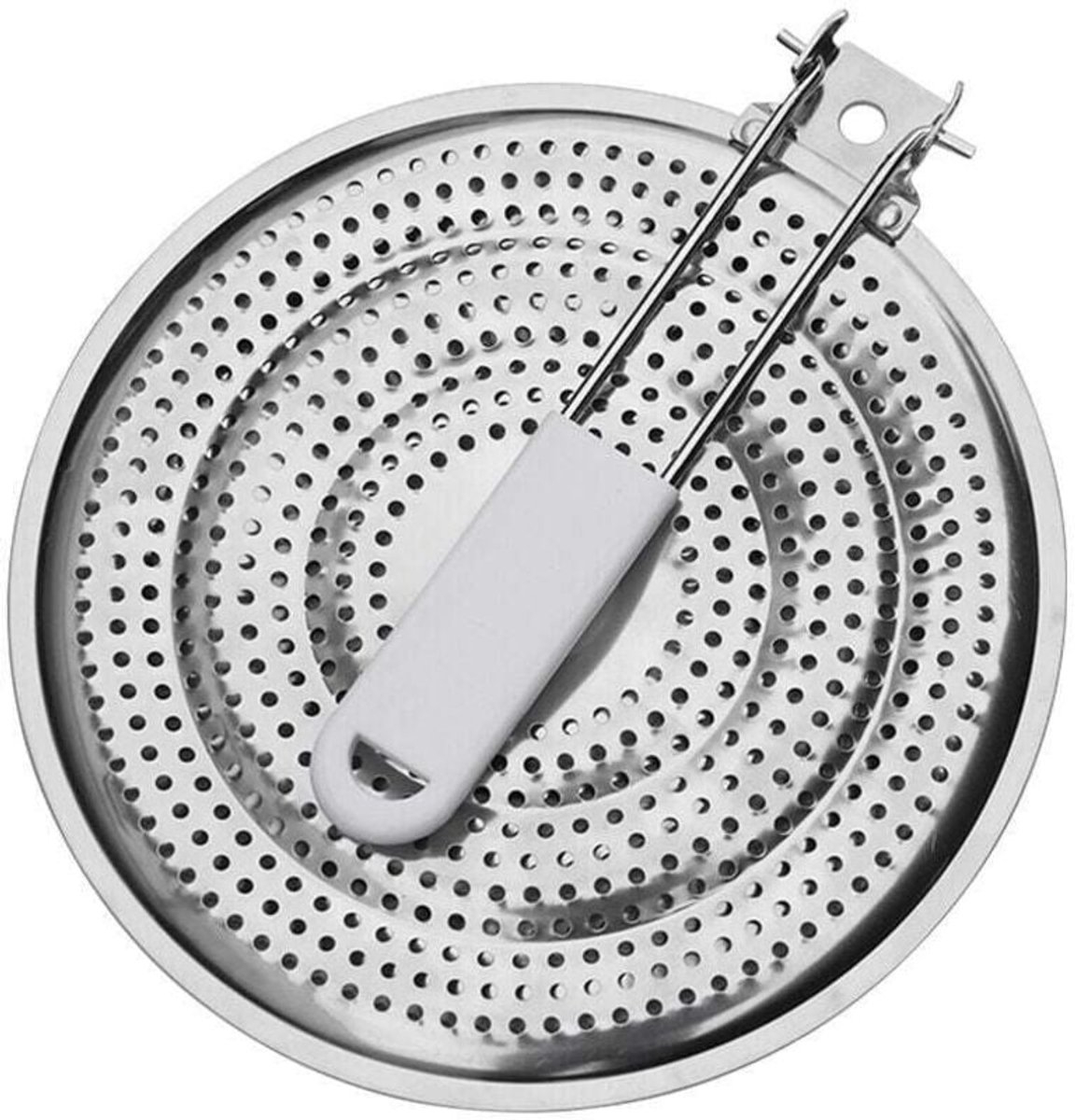 Elkuaie Warmteverspreider Gasfornuis - Roestvrijstalen Diffusor 21 Cm - Gelijkmatige Warmteverdeling Bescherming - 1 Stuks - Voor Dagelijks Koken Zilver