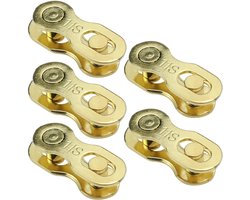 5 Pair Bicycle Chain Left for 11 Speed Chain Mountain Road Bike Reusable Magic Buckles Quick Assemble Disassemble Manganese Steel Gold Cycling Accessories