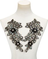 Elastisch Kant Bloemen 55 mm - Grijs kopen? Hoofs Stoffen - Stof, fournituren & meer