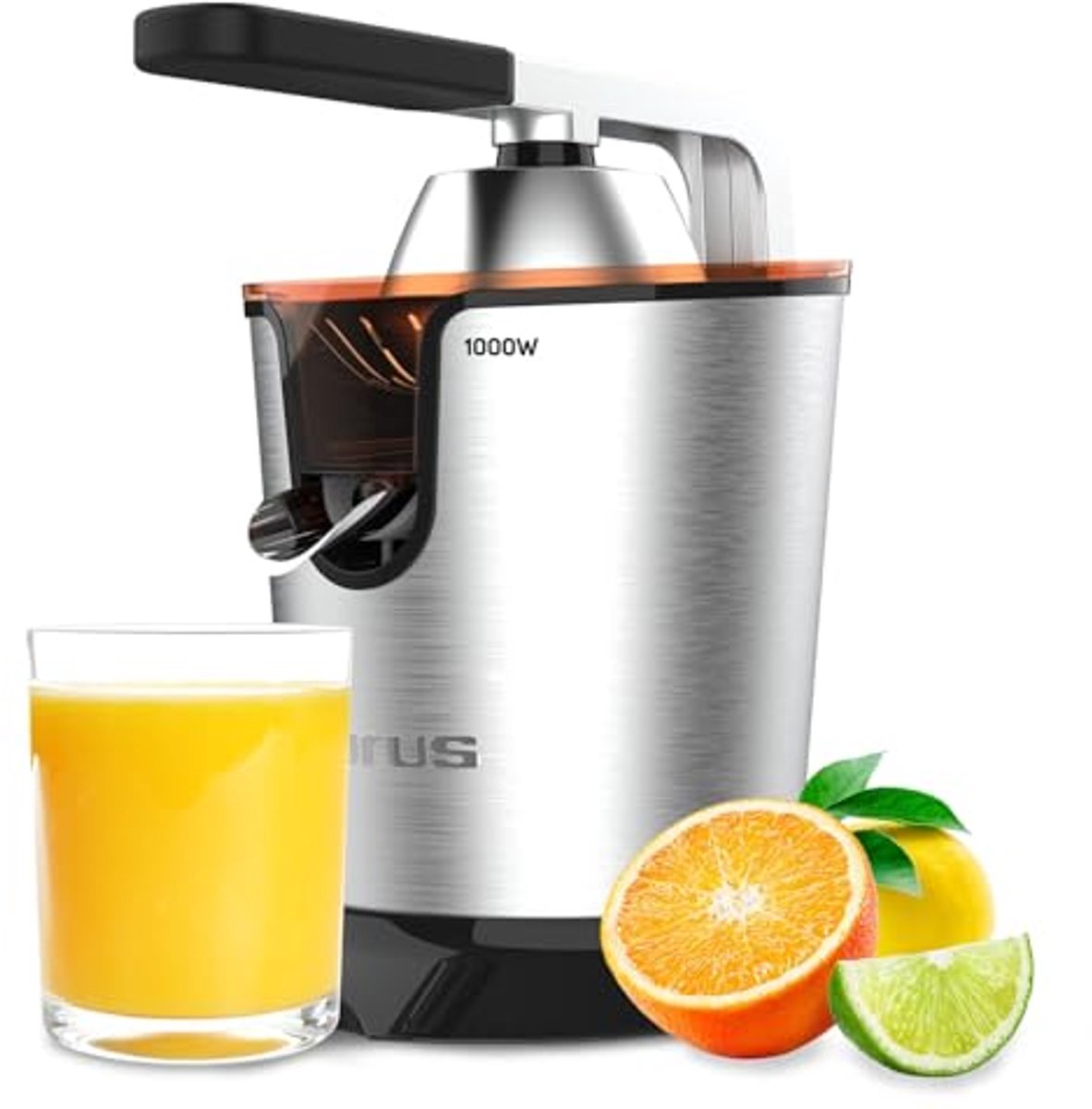 Elektrische Citruspers met Hefboom 1000W - Geschikt voor alle Citrusvruchten met Pulpfilter en Eenvoudige Reiniging