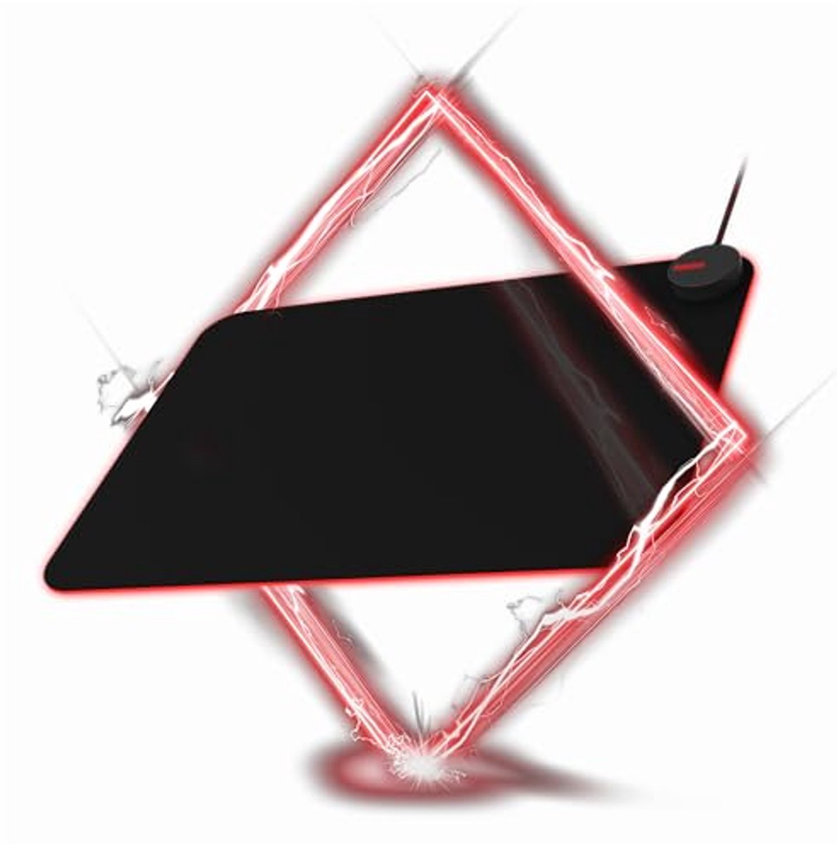 Gaming muismat met RGB verlichting en anti-slip ondergrond - 1,8m USB kabel